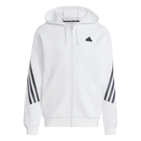 ADIDAS FUTURE ICONS 3-STRIPE ZIP HOODIE - MENS - WHITE