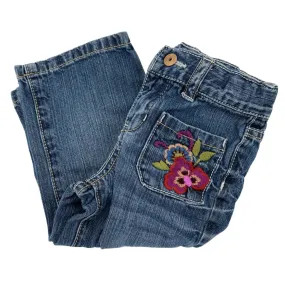 Adjustable Waist Jean / Flowers