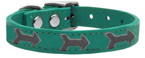 Arrow Widget Genuine Leather Dog Collar Jade 26