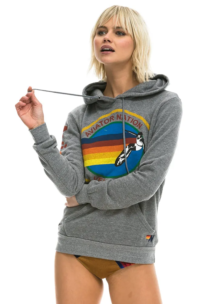 Aviator Nation Pullover Hoodie in Heather Grey