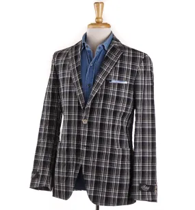 Belvest Ultra-Light Wool Sport Coat in Navy Check