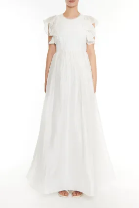 Birdie White Open Back Maxi Dress