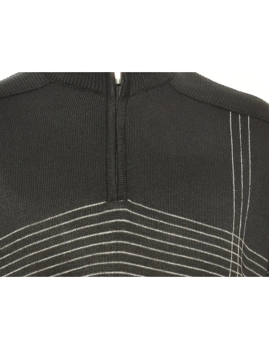 Black Quarter Zip Jumper - XL