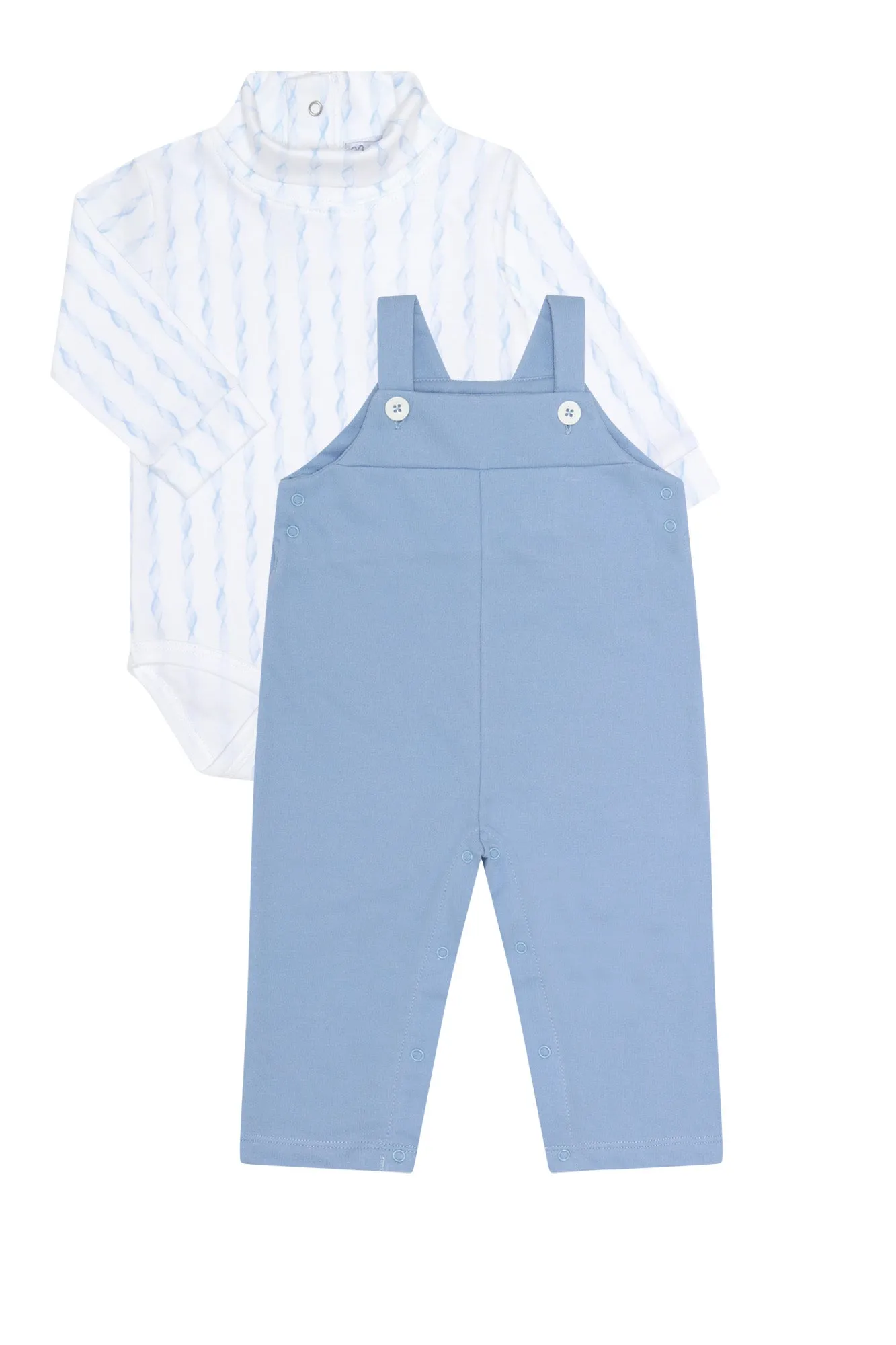 Blue Twirl Overall Set