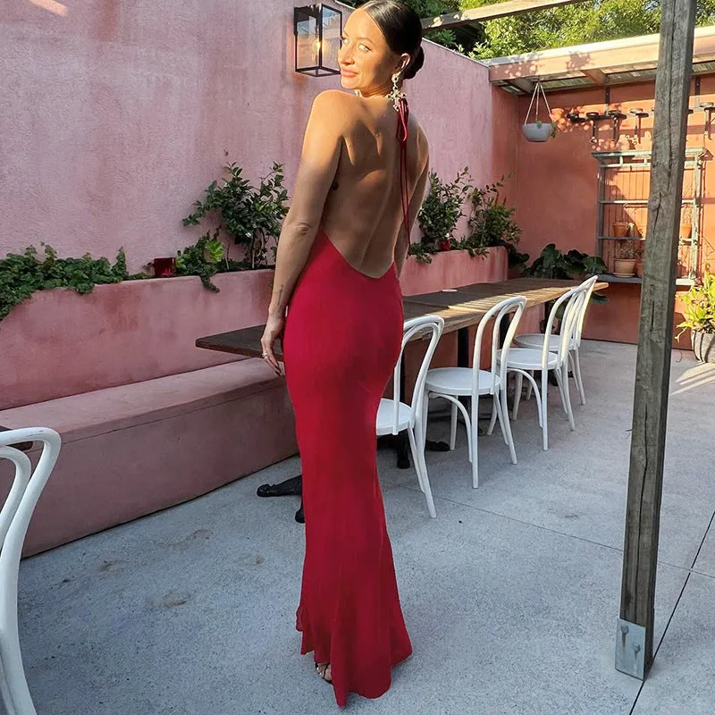 Bonnyshow Chosen Backless Maxi Dress