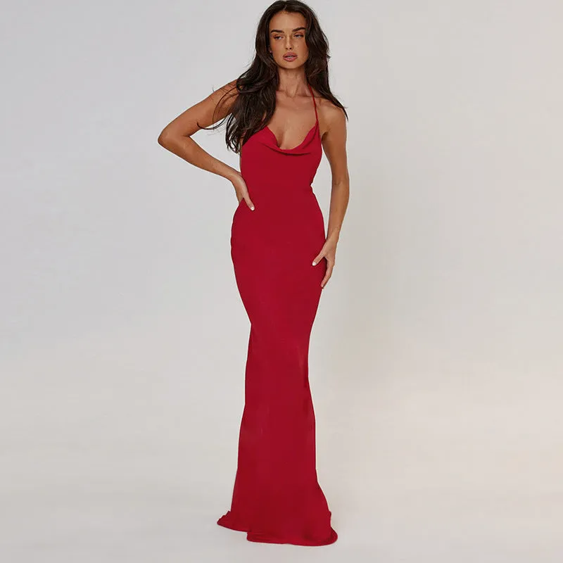 Bonnyshow Chosen Backless Maxi Dress