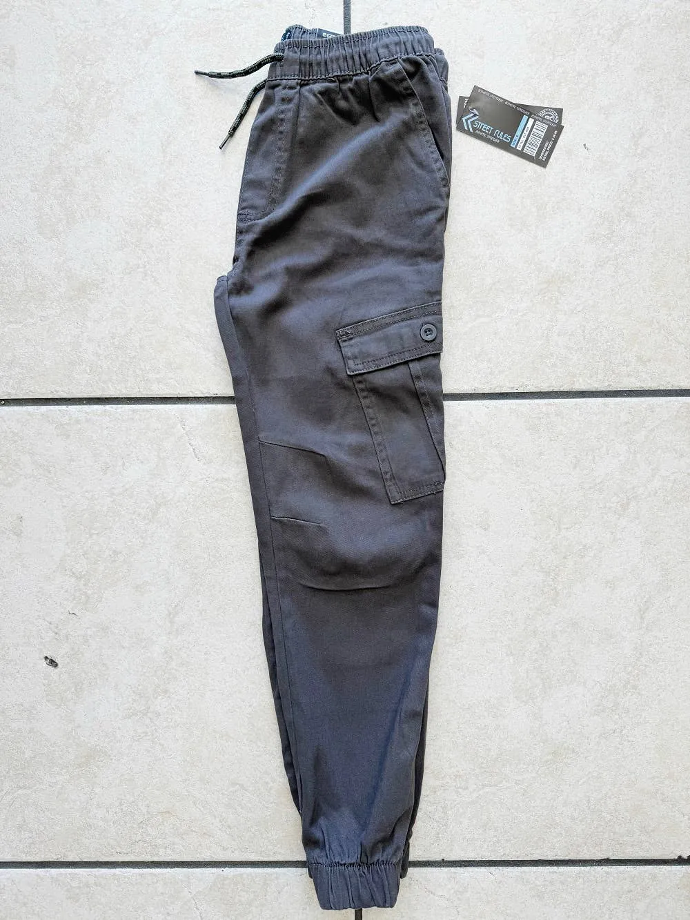 Boy's Pull-On Twill Cargo Jogger Pants