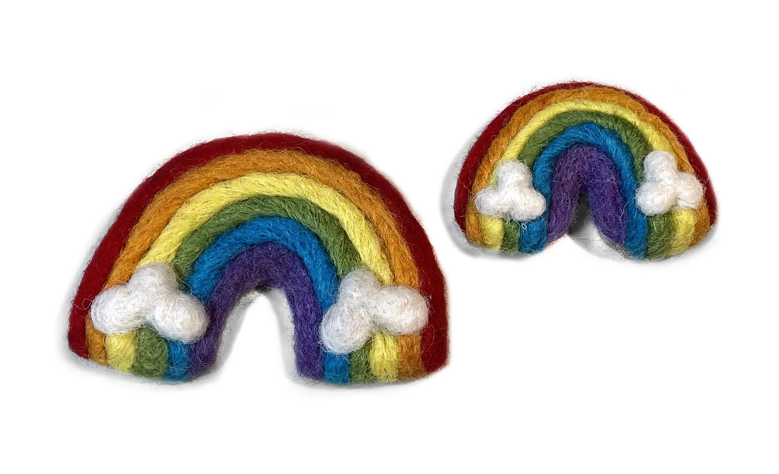 Bright Rainbows - Velcro Attachable Dog & Cat Collar Felt Accessory