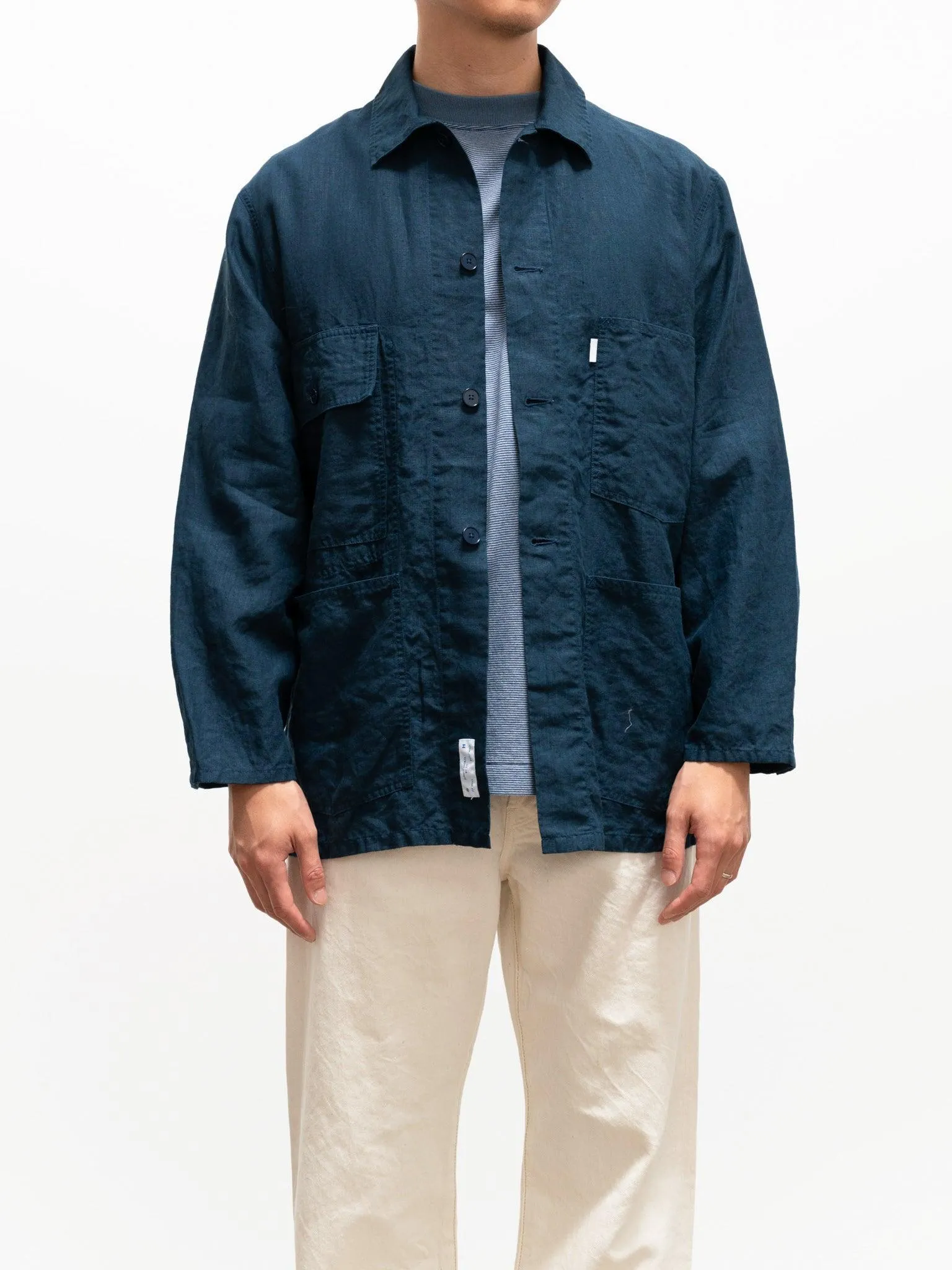 Coverall Shirt - Linen Navy