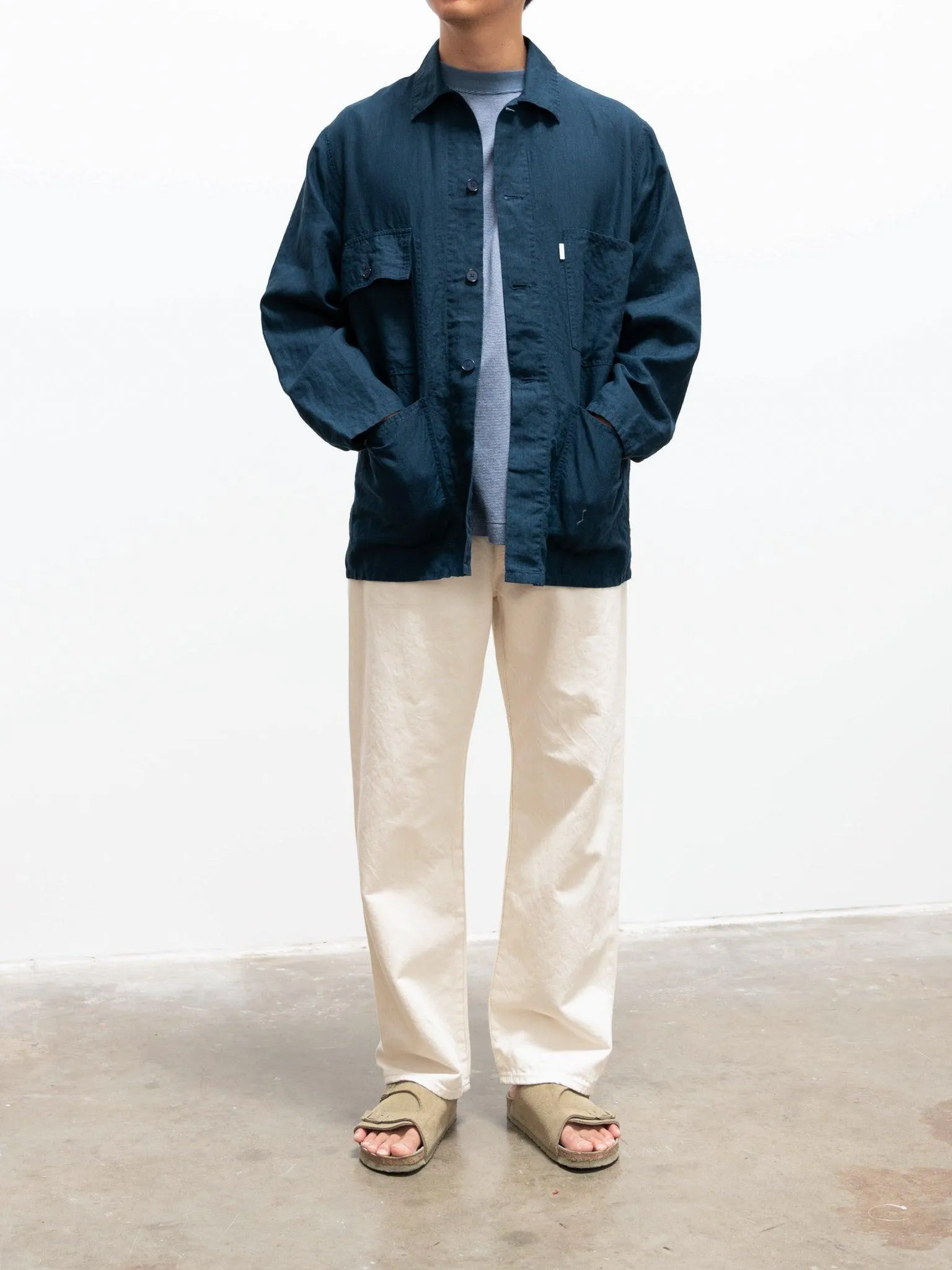 Coverall Shirt - Linen Navy