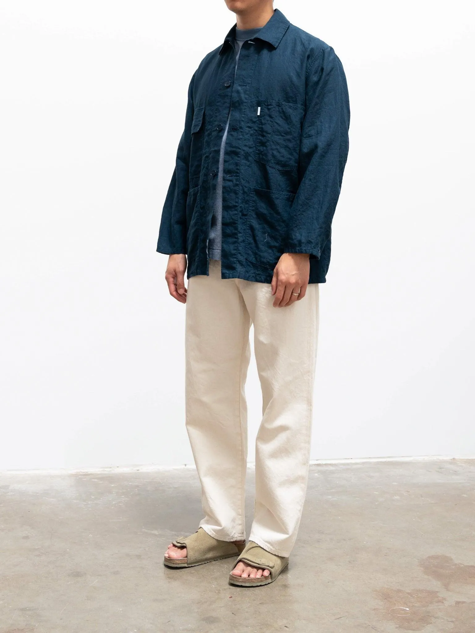 Coverall Shirt - Linen Navy