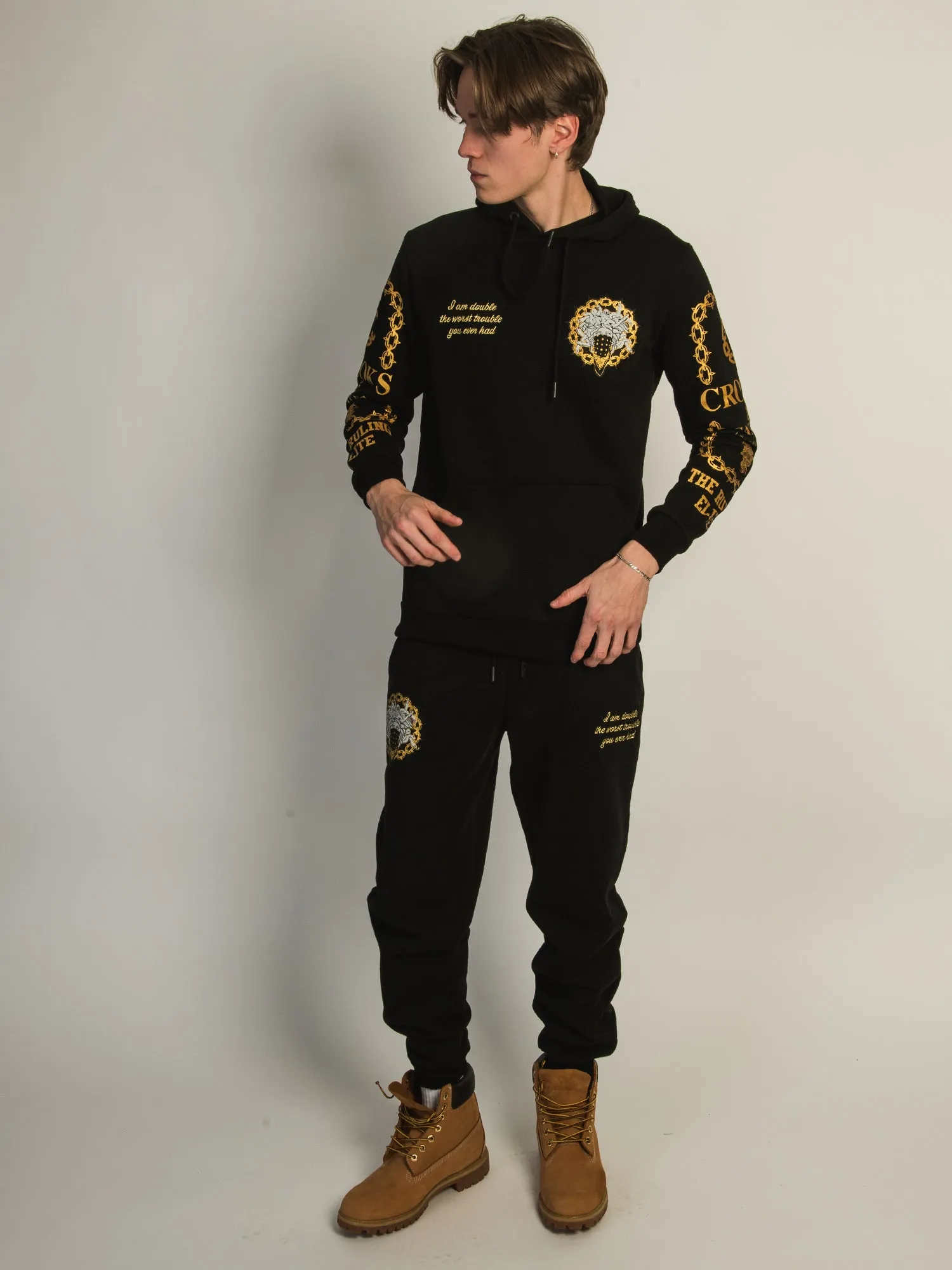 CROOKS & CASTLES LUXURY GOLD PULLOVER HOODIE