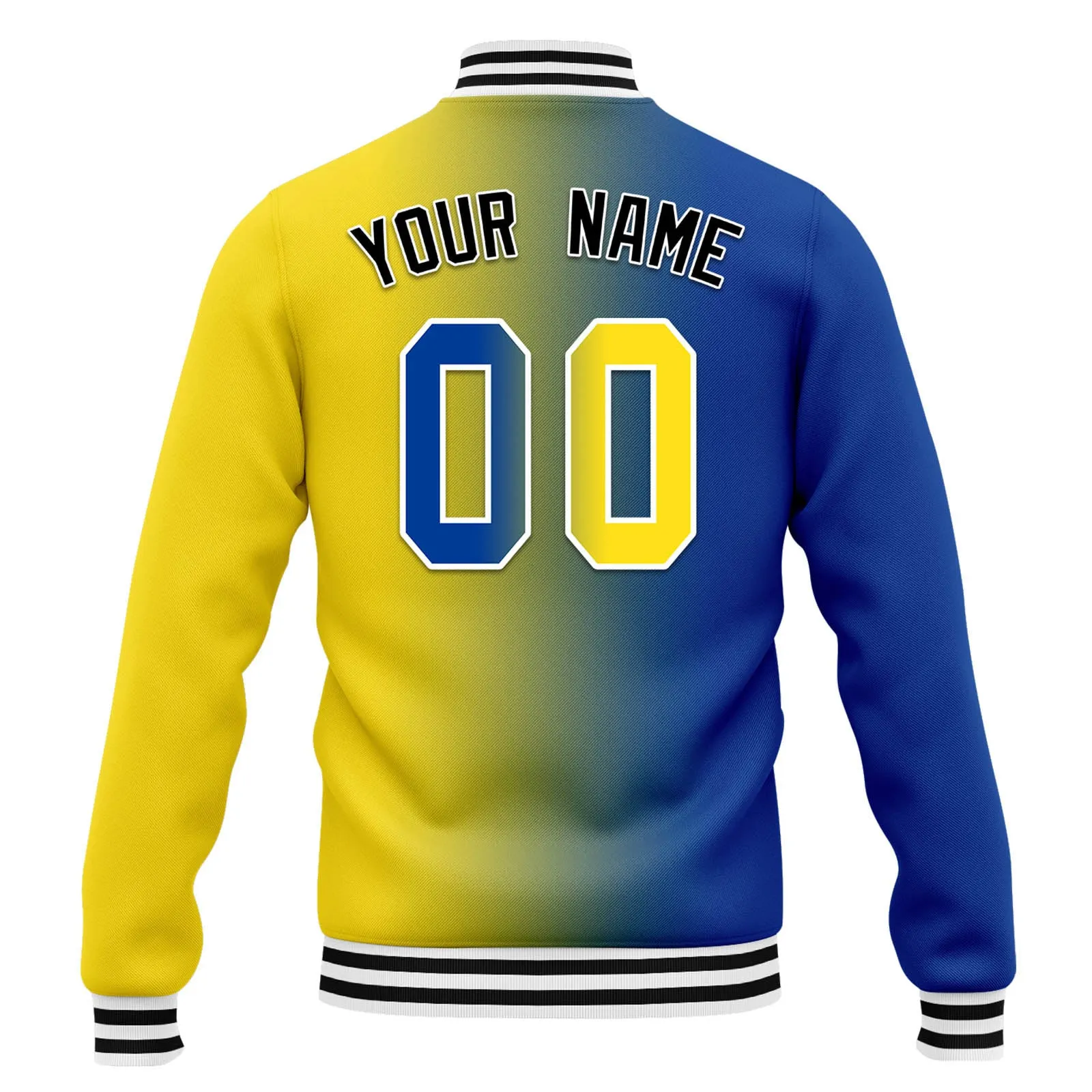 Custom Split Fashion Jacket Bomber Full-Snap Varsity Letterman Personalized Jacket FZ005-D028014-3