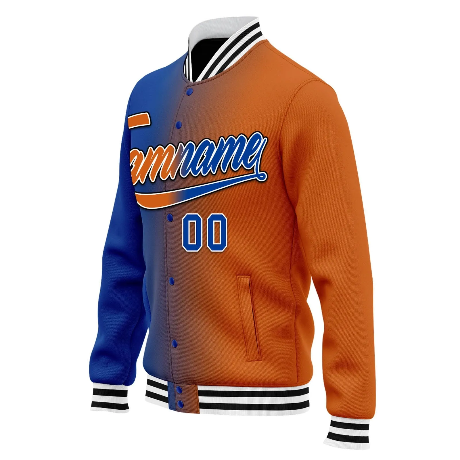 Custom Split Fashion Jacket Bomber Full-Snap Varsity Letterman Personalized Jacket FZ005-D028014-5