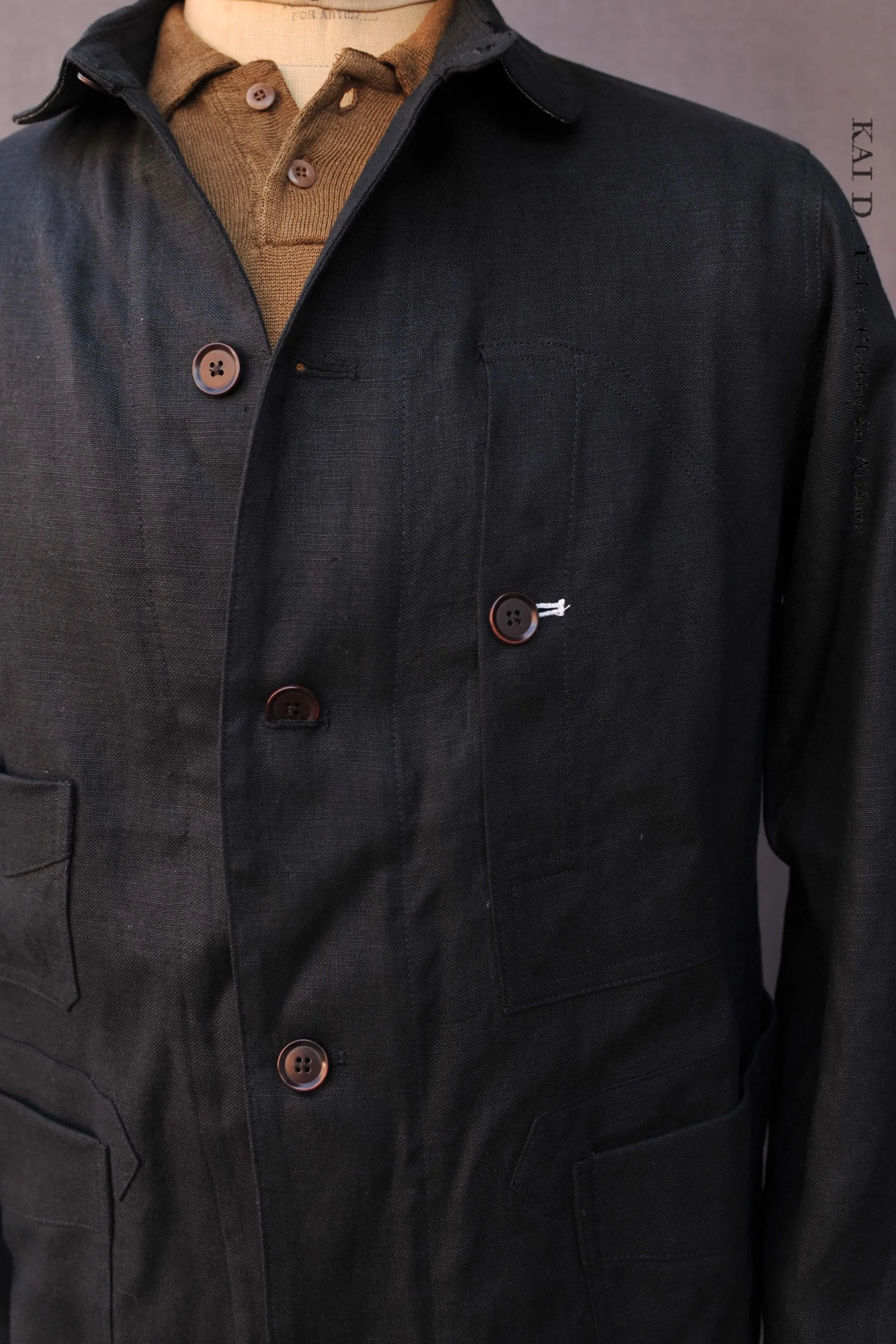 Degas Work Jacket - Japanese Linen - S, M, L, XL