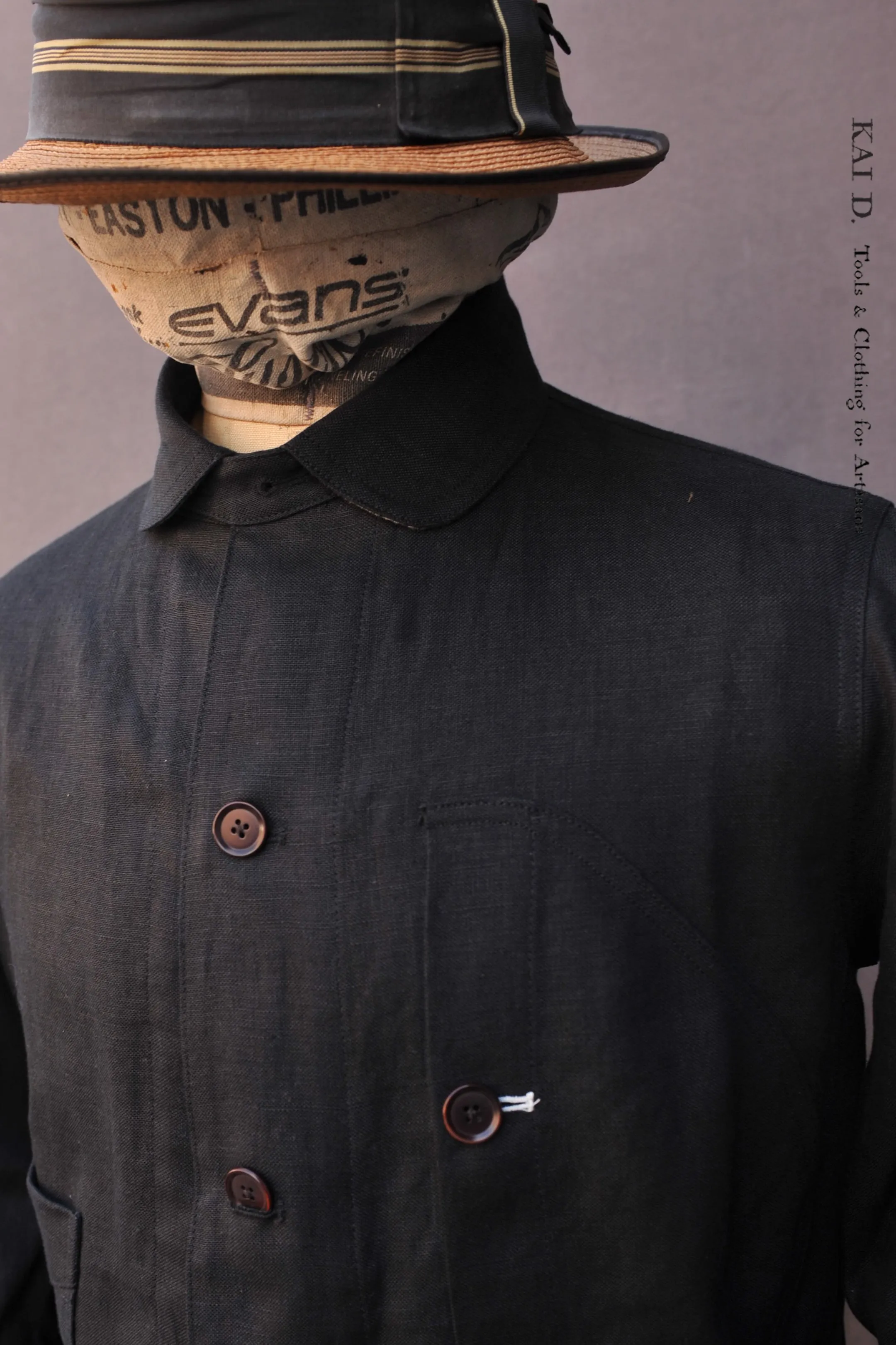 Degas Work Jacket - Japanese Linen - S, M, L, XL