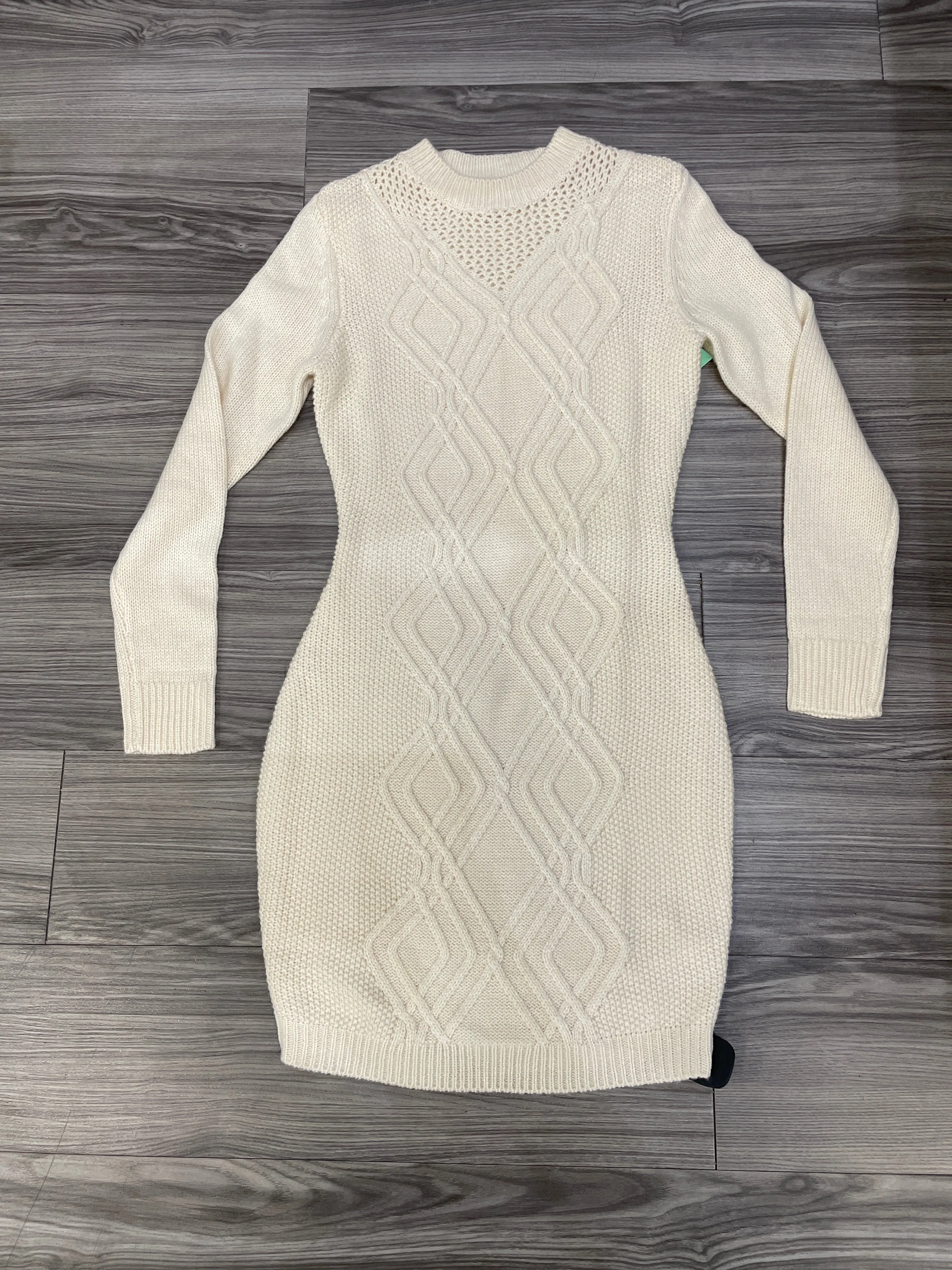 Dress Sweater By Venus In Cream, Size: S