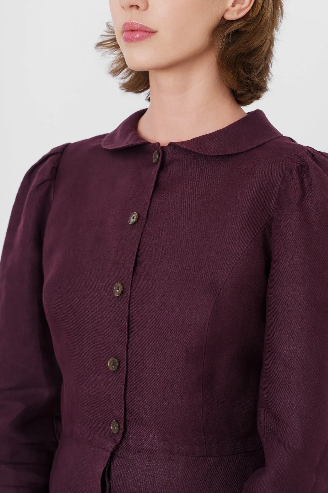 Elizabeth Jacket, Long Sleeve, Twill Linen