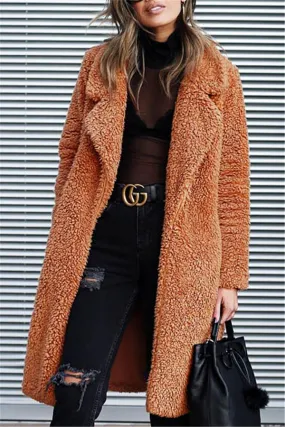 elveswallet Feeling of Warmth Faux Fur Longline Coat