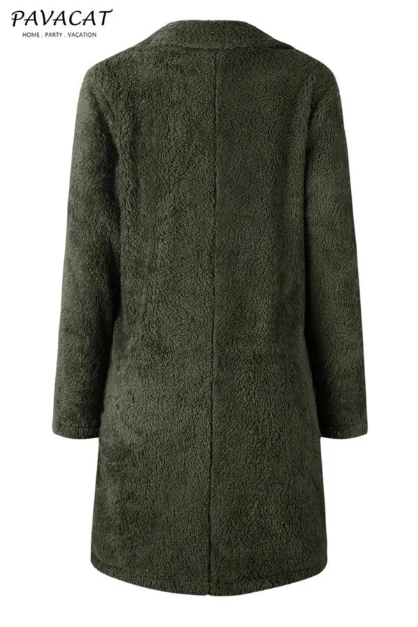 elveswallet Feeling of Warmth Faux Fur Longline Coat