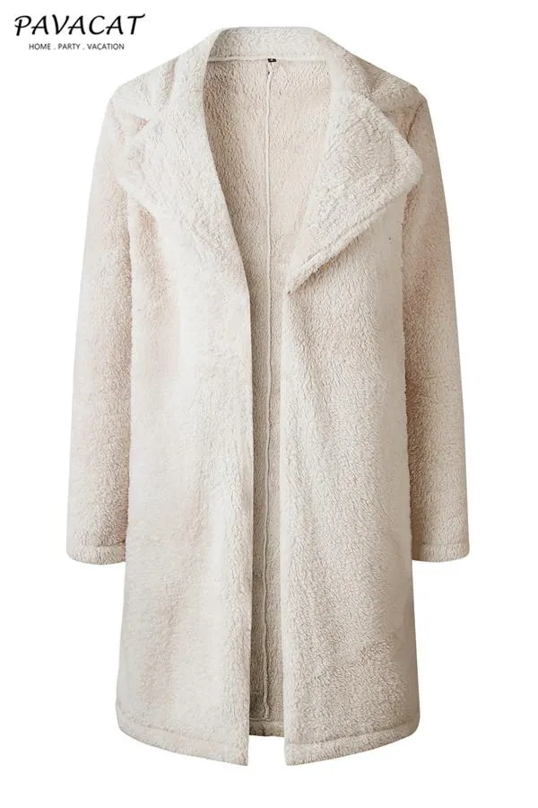 elveswallet Feeling of Warmth Faux Fur Longline Coat