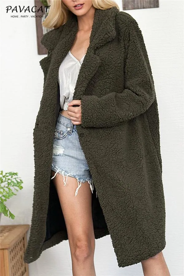 elveswallet Round the 70's World Wool Blend Coat - Khaki