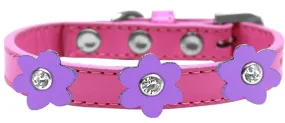 Flower Premium Collar Bright Pink With Lavender Flowers Size 10