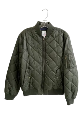 GAP Mens olive green padded bomber jacket, M