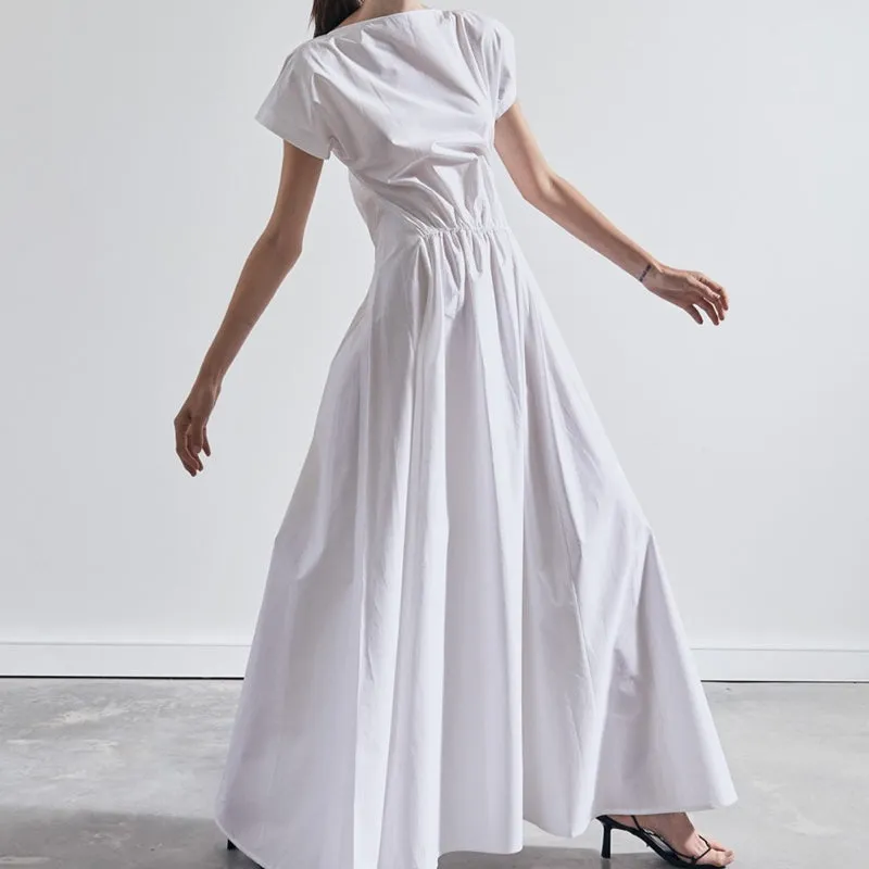 Gathered Front Maxi Dress