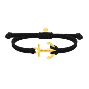 Golden Touch Black Anchor Bracelet