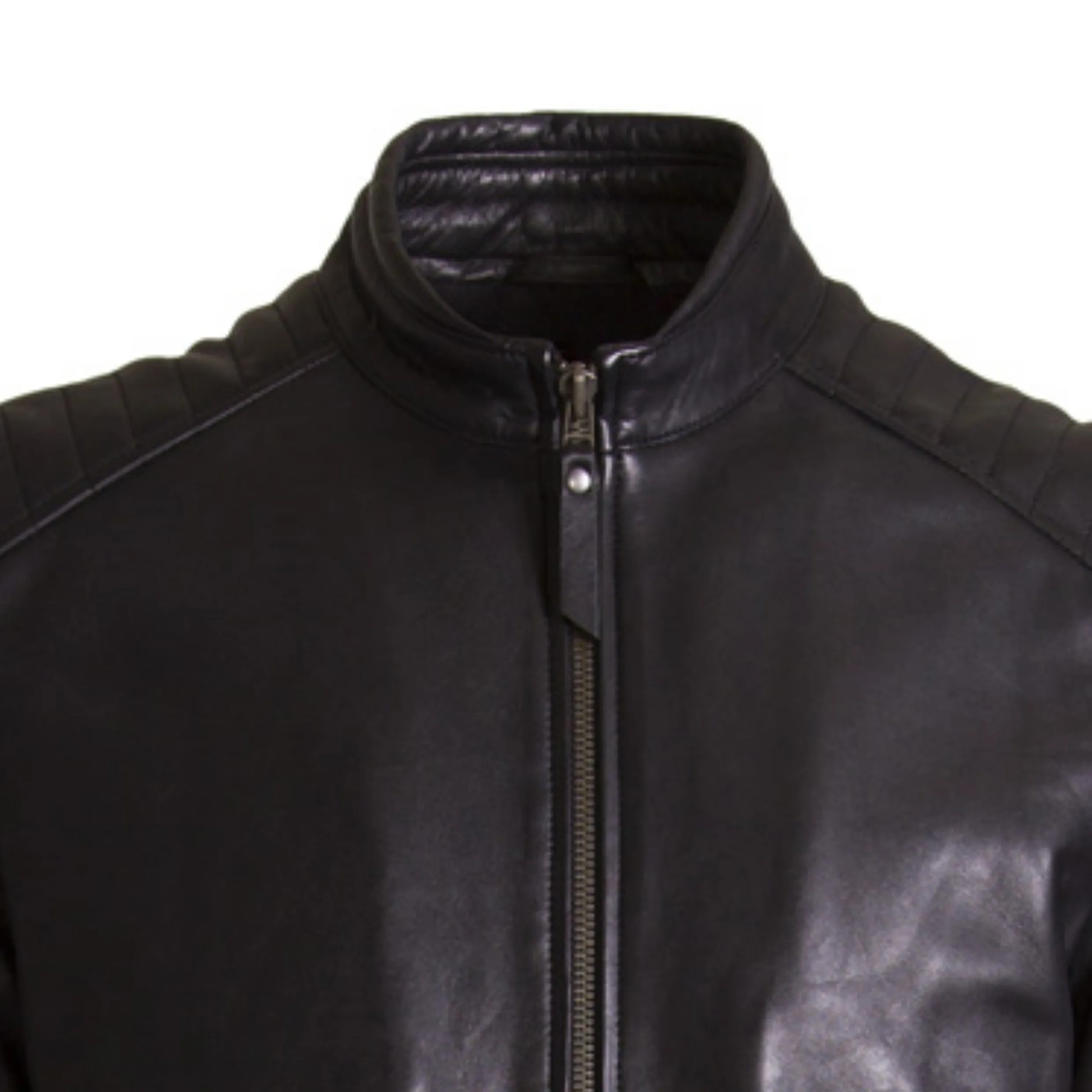 Helium Chester Sheep Snuff Nappa Leather Jacket Black