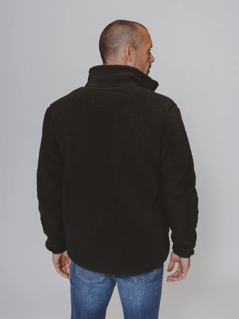 Henry Sherpa Jacket in Black