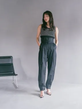 High Waist Center Tuck Pants