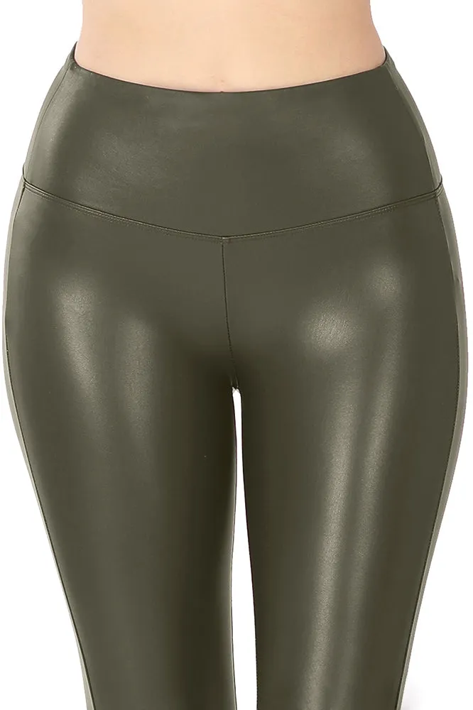 High Waist Faux Leather Leggings