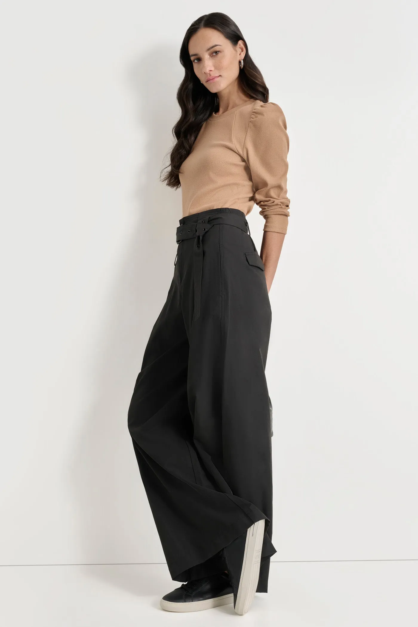 HIGH WAIST PLEATED TROUSER