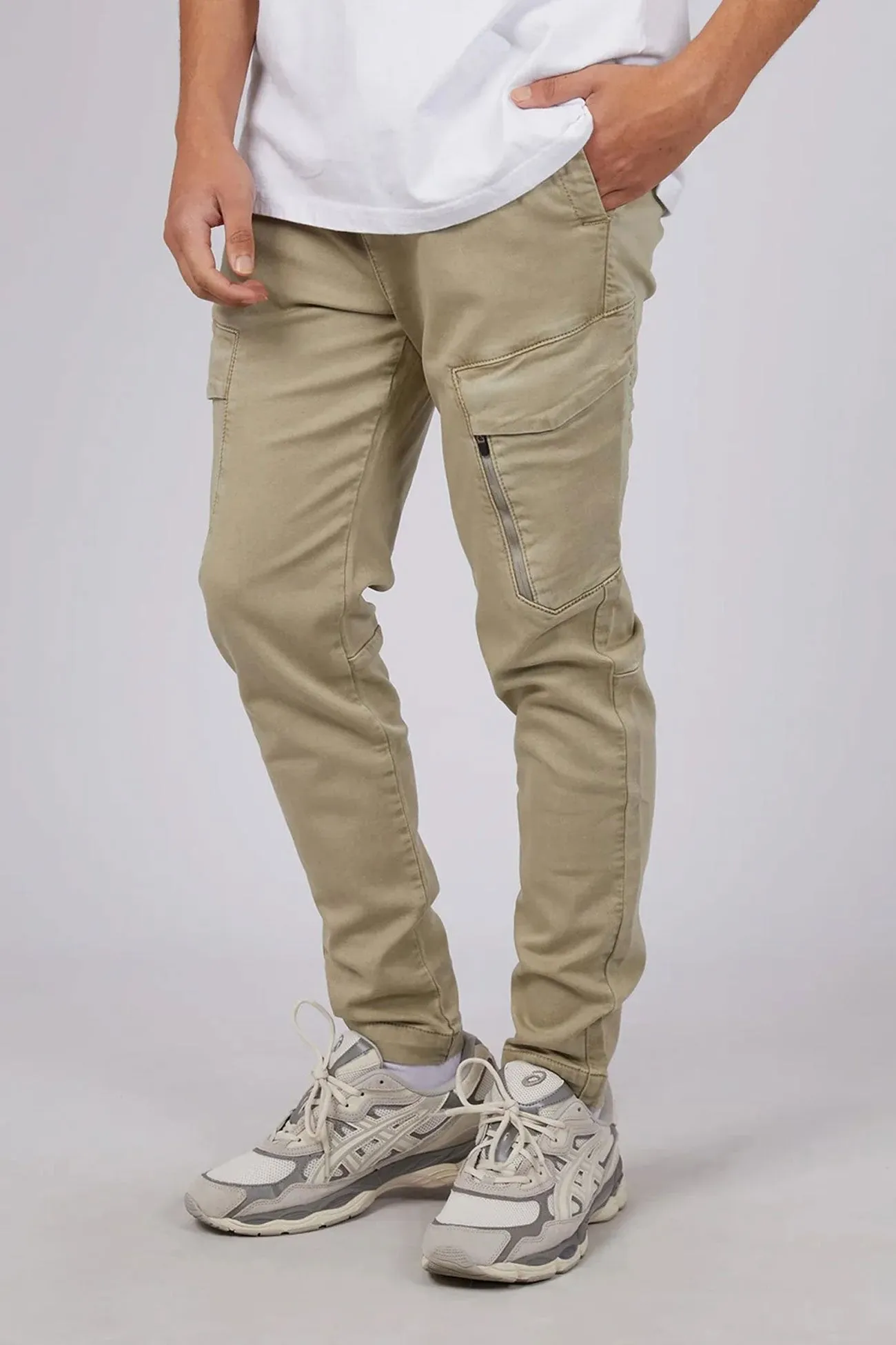 Inset Cargo Pant Tan