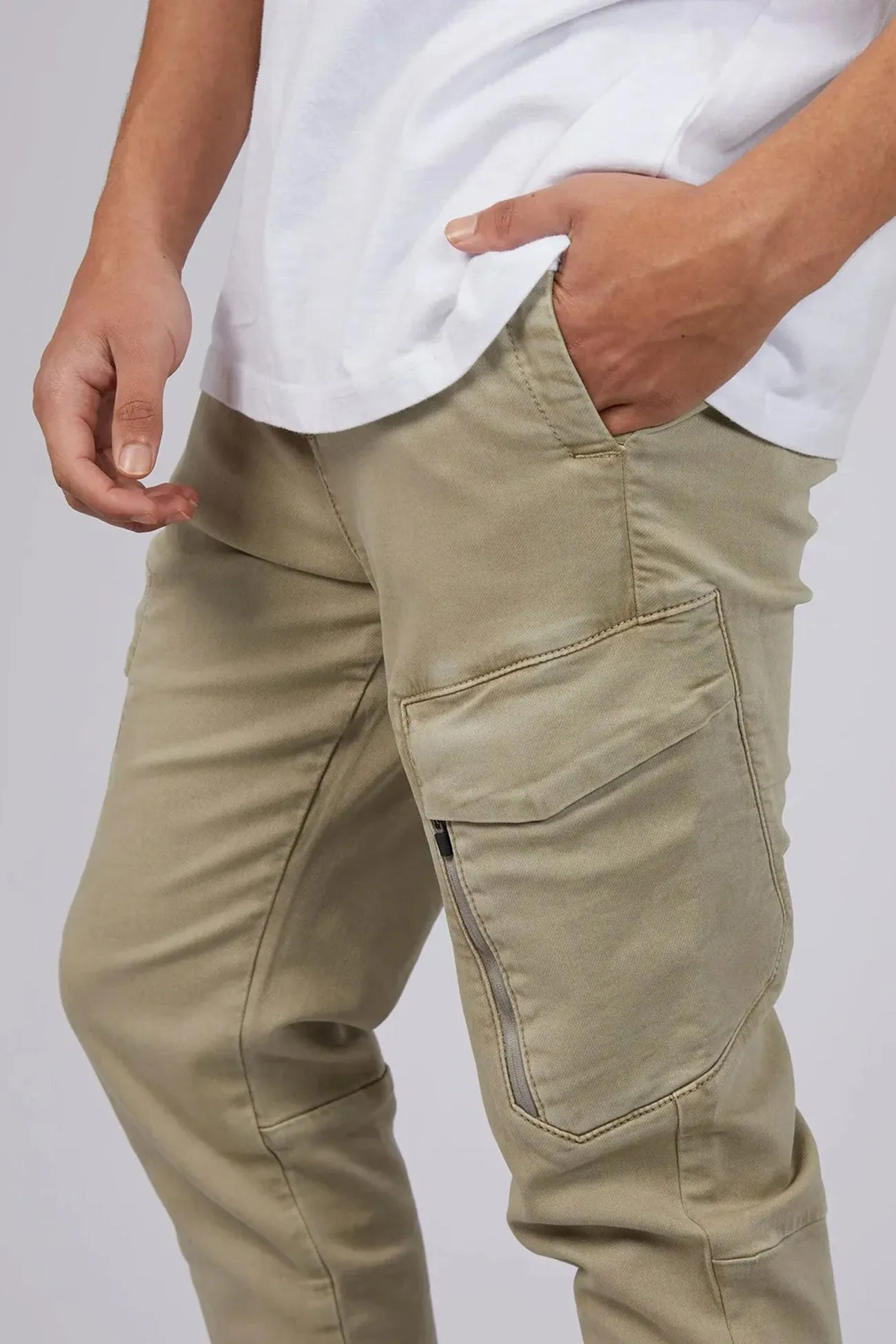 Inset Cargo Pant Tan