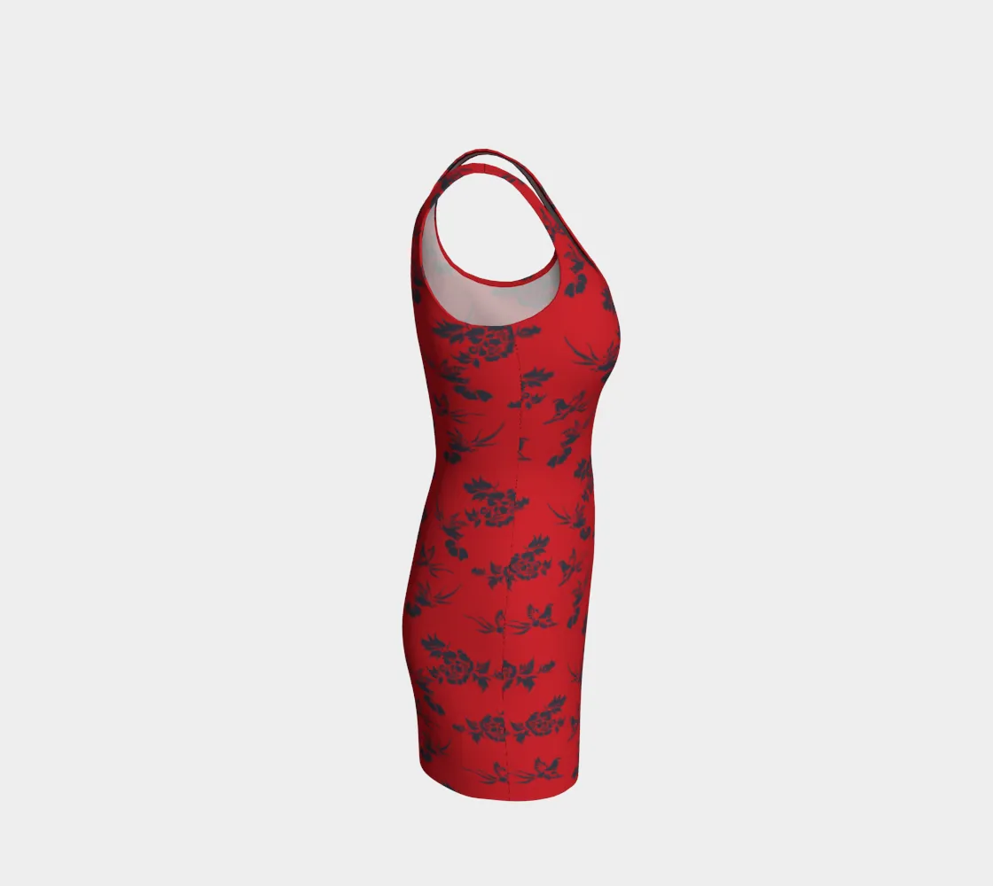 Japanese Pheasant Bodycon Dress