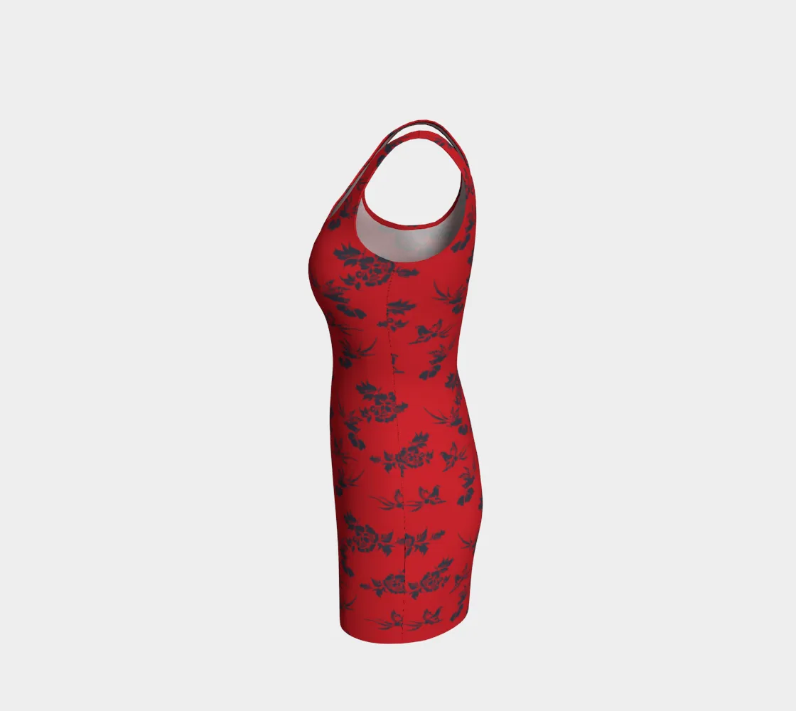 Japanese Pheasant Bodycon Dress