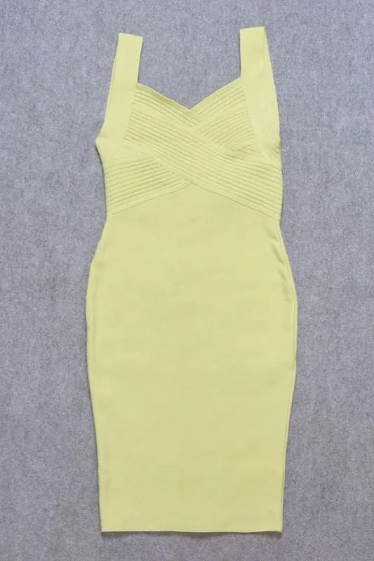 Kyla Bandage Dress - Sun Yellow