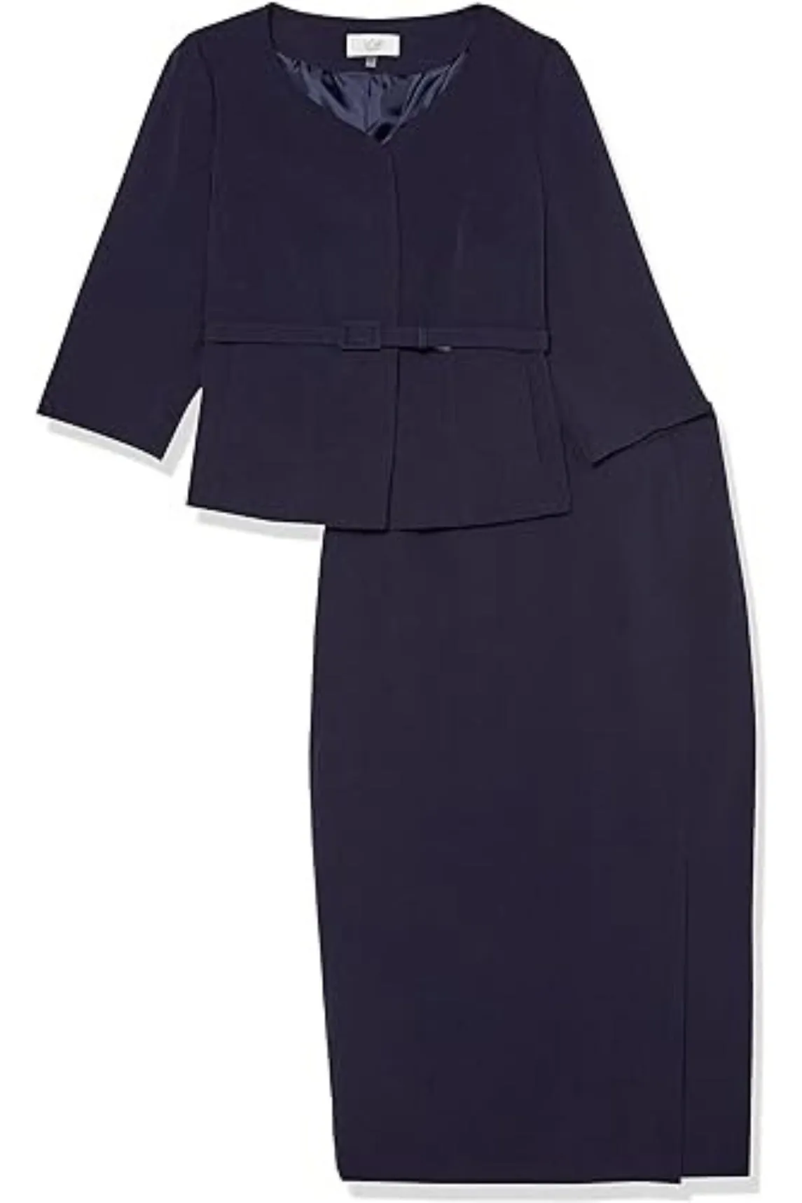 Le Suit Jacket and Skirt Suit (Plus Size)