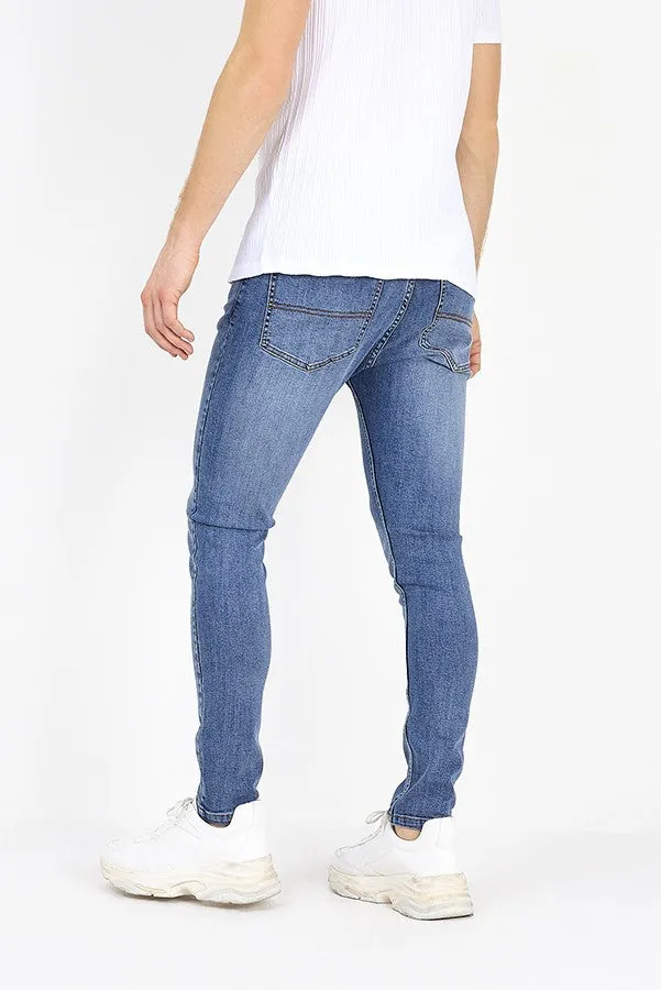 LIGHT BLUE SKINNY DENIM JEANS