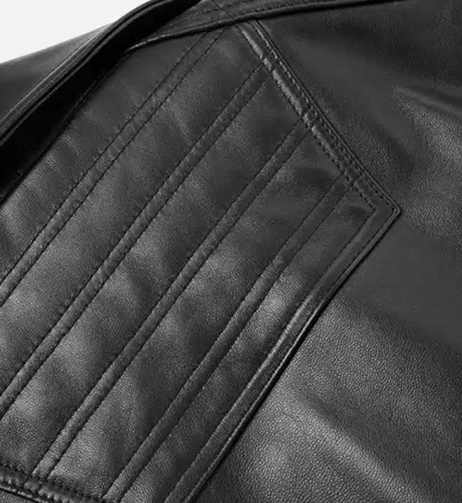 Men's Double Stich Leather Biker Jacket