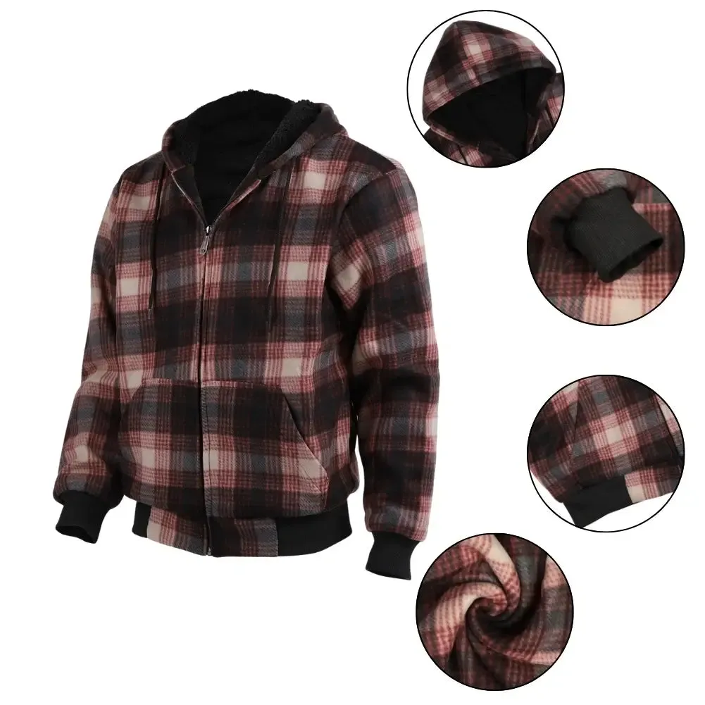 Men’s Plaid Sherpa Lined Sweatshirt