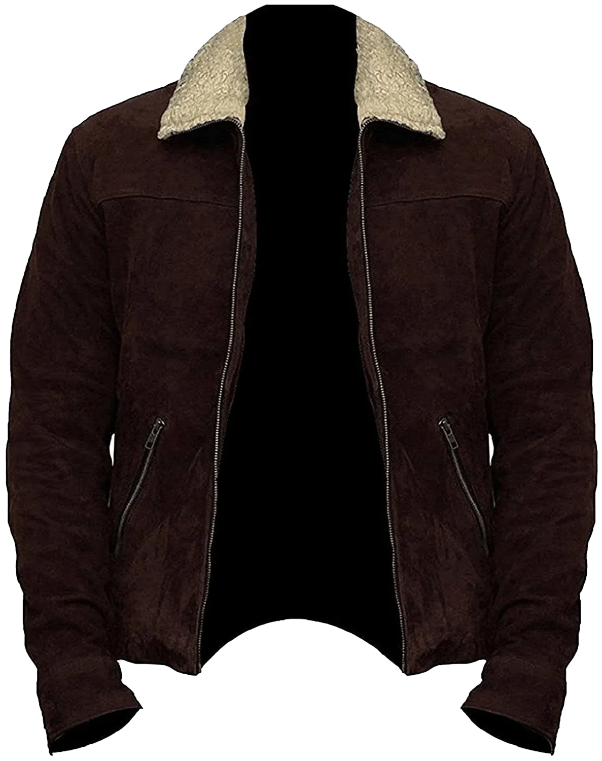 Men's The Walking Dead Rick Grimes Season 4 Brown Suede Leather Winter Jacket | Men's The Walking Dead Rick Grimes Suede Leather Jacket