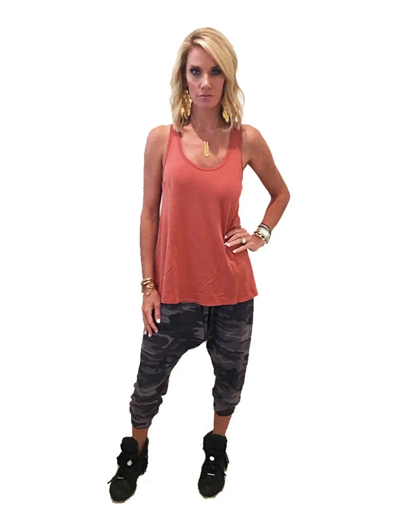 Michael Lauren Cort Racerback Tank in Sandstone