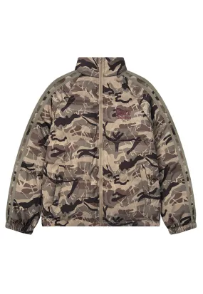 Military puffer jacket camo print bomber army pattern coat