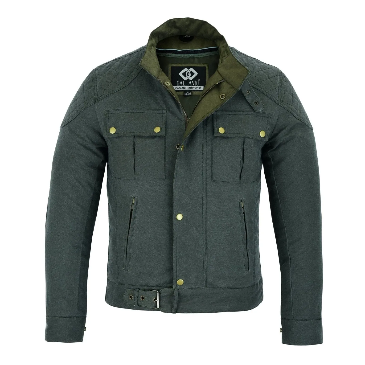 Moto Classic Black Waxed Cotton Motorcycle Jacket Textile Biker