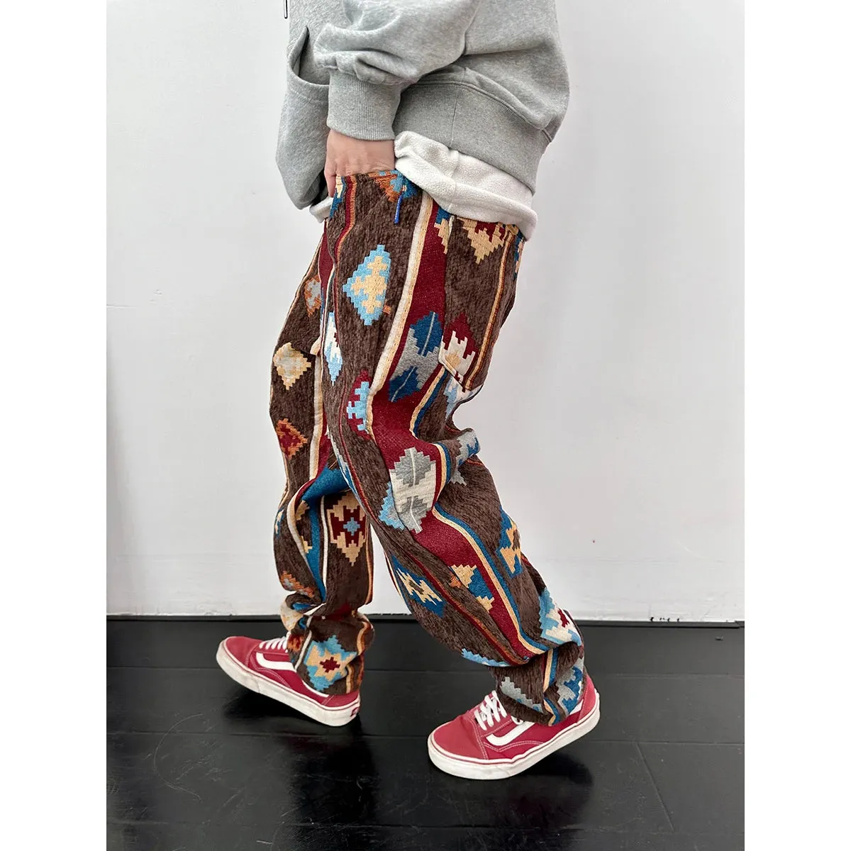 Native American powow harajuku bohemian loose cotton trousers