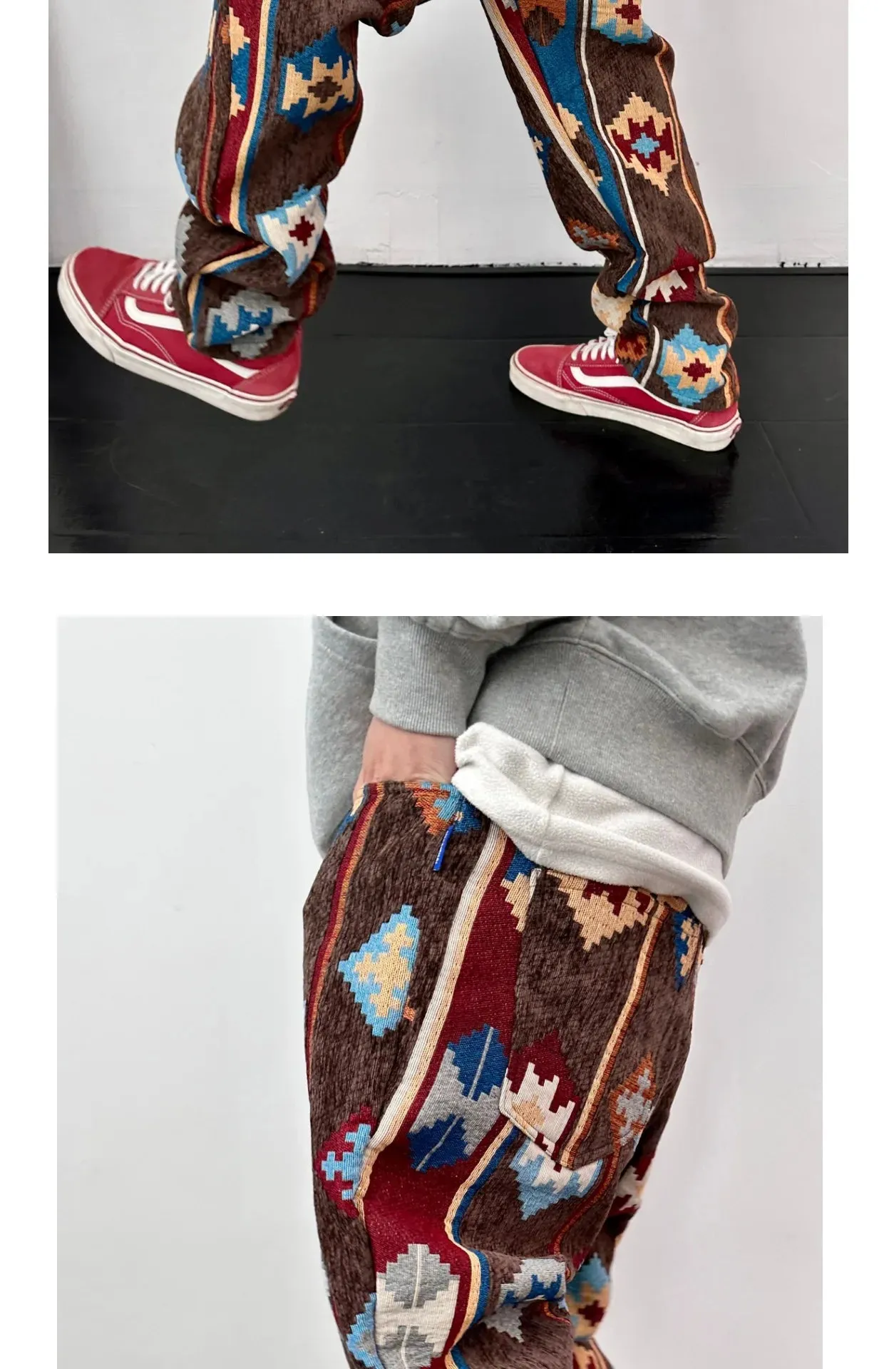 Native American powow harajuku bohemian loose cotton trousers